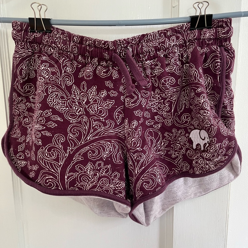 Ivory Ella Purple Patterned Shorts